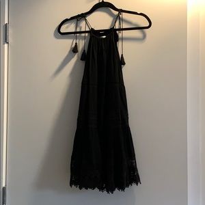 Black eyelet dress